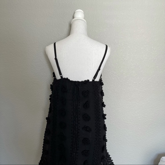 &merci black spaghetti strap Pom Pom dress - Picture 4 of 5